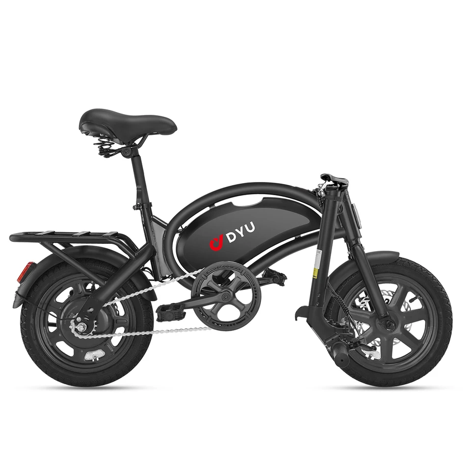 DYU D3F 14" Folding Electric Bike for Adults, 500W Peak Power Compact E-Bike, 20MPH City Commuter Bicycle with 36V 7.8Ah Battery, UL2849 Certified image 7