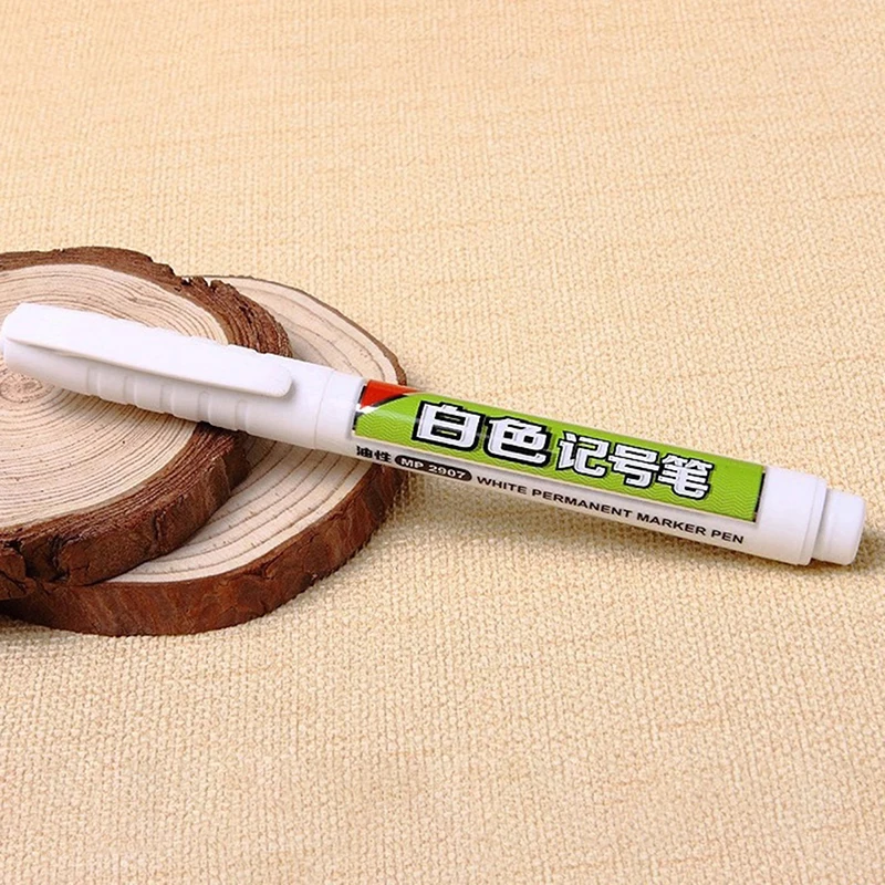 

[k]Waterproof Permanent White Ink Marker Paint Pen Stationery Art Writing Tools