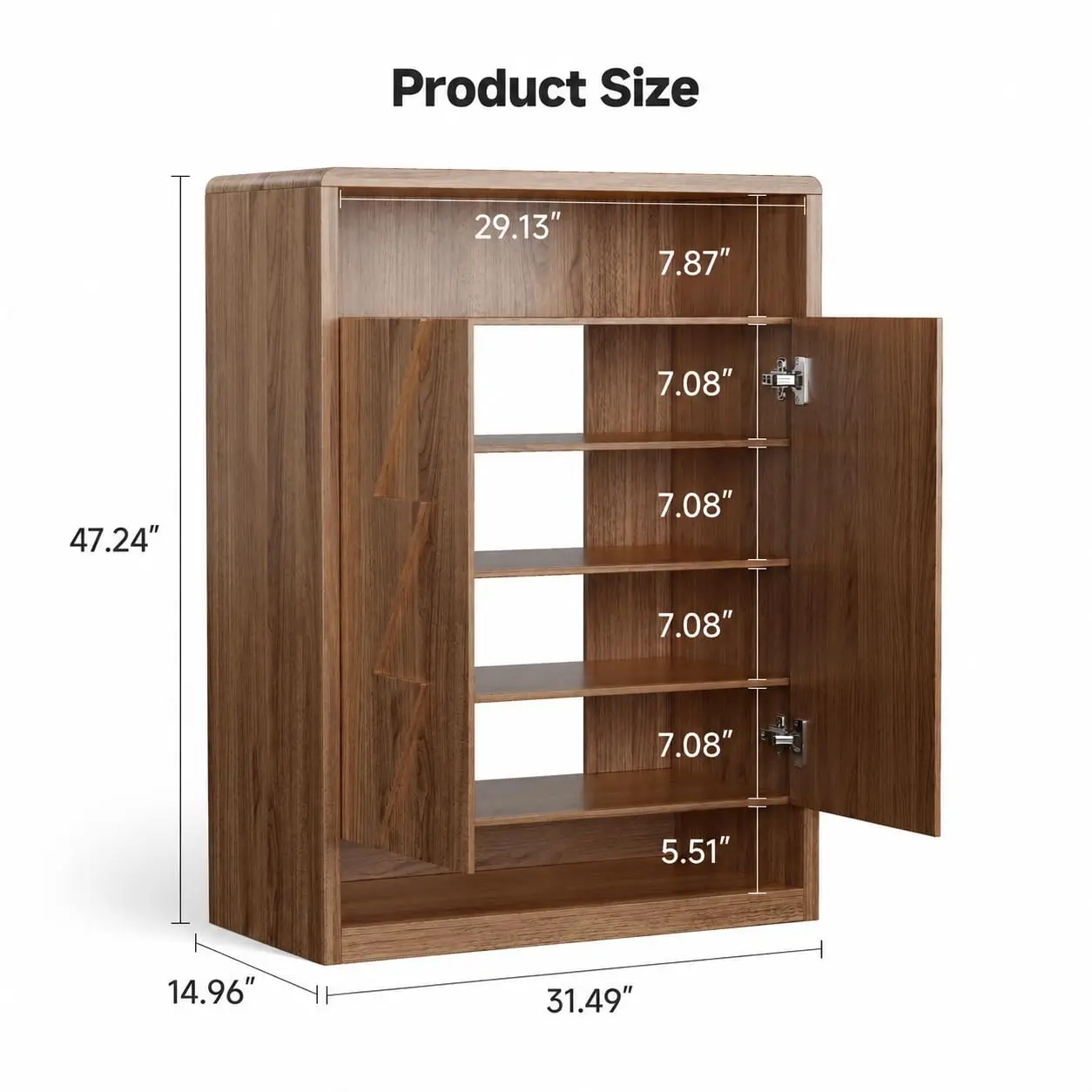 Wide 6-Tier Shoe Cabinet Entryway 30 Pairs Storage Organizer, Customized