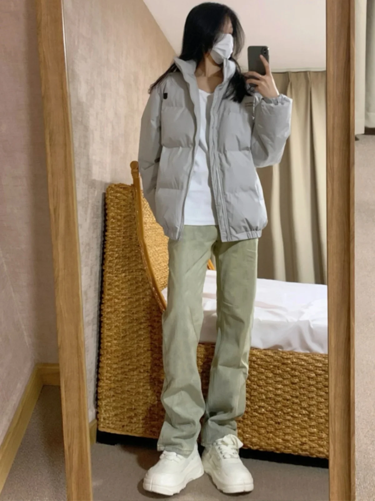 

Trendy American Vibe Men's Jeans Autumn Winter Thiened Fce Yellow Clay Dye Straight Leg Slimming Long Pants