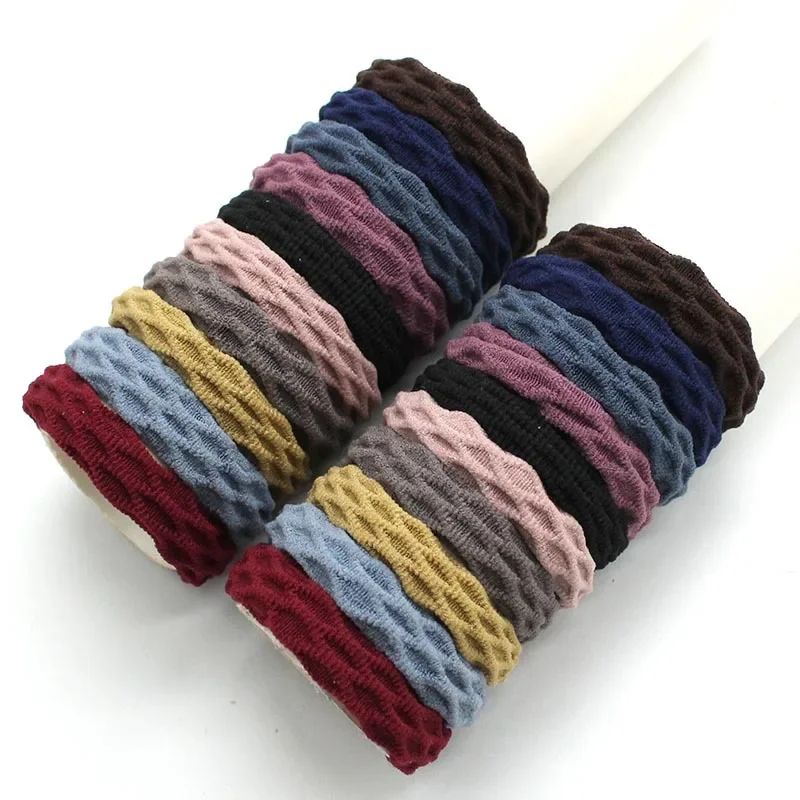 20pcs Women Girls high elasticity Hair Bands Ties Scrunchie Ponytail Holder Rubber Bands seamless Headband Accessories SA645