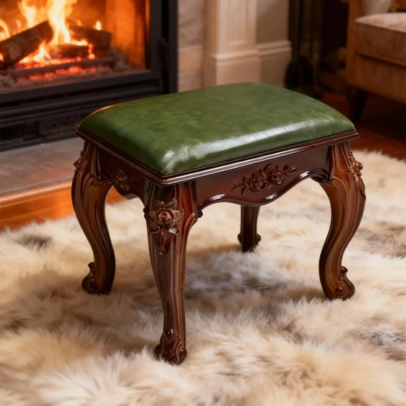 

Роскошный дизайнерский скандинавский пуфик-кресло из вельветовой ткани с пластиковым сиденьем для гостиной, спальни, небольшой табурет-пуфик, домашняя мебель