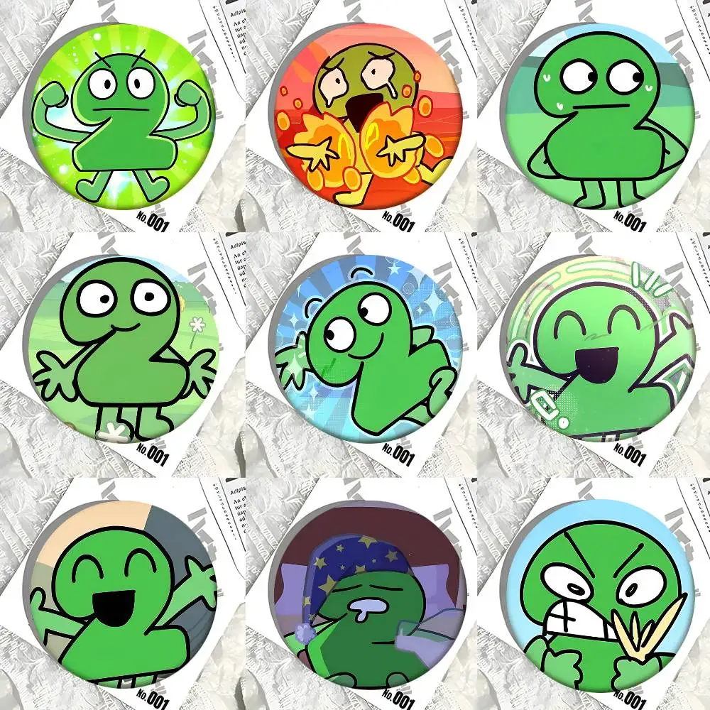 Two Cartoon Tpot Round Badge Creative Brooch Clothing Backpack Accessories Lapel Pin