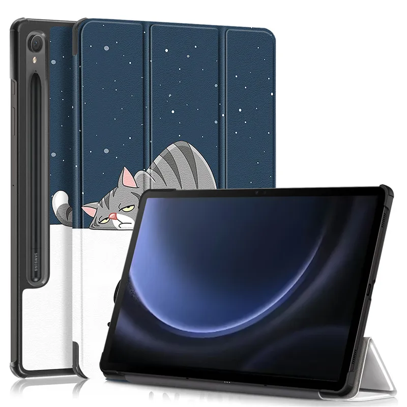 Etui na Samsung Tab S10 Lite 10.9 cala, skórzane, malowane, składane, twarde, inteligentne etui na Coque Galaxy Tab S10 Lite, model sm-x400 x406b — zdjęcie produktu 3
