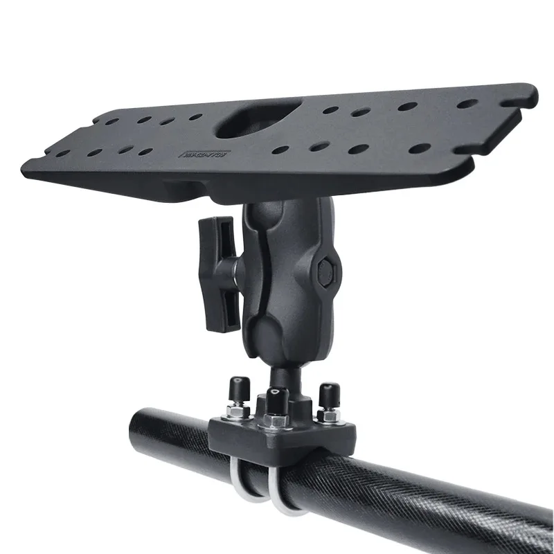 

2.25" Large Marine Electronics Mount with 13cm Arm and Double U Bolt Base for Rail 13mm-33mm for Ram Mounts