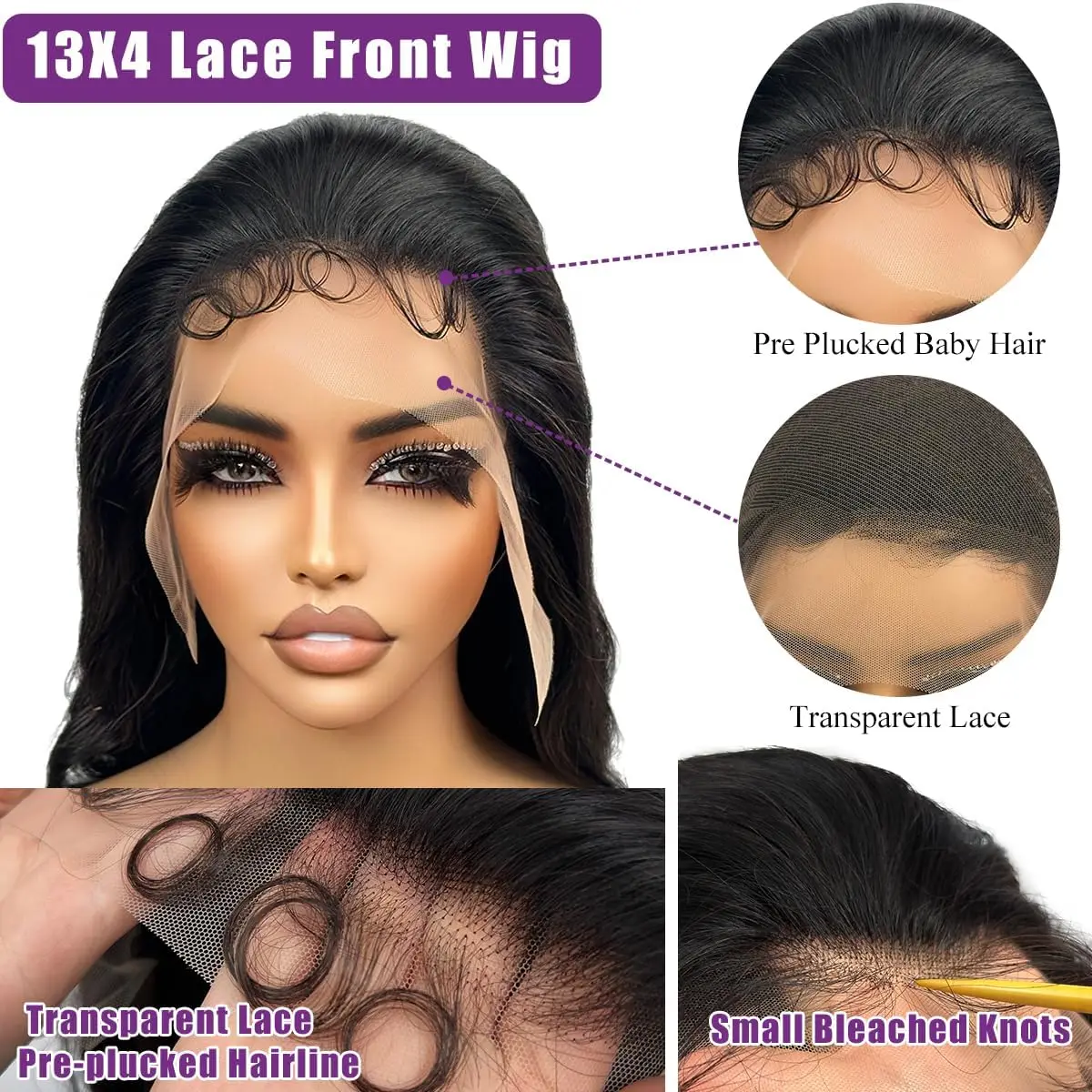 30 42 Inch Body Wave Human Hair Wigs 13x6 Hd Lace Front Wig human hair 13x4 Lace Frontal Wigs 5x5 Lace Closure Wig For Women image 3