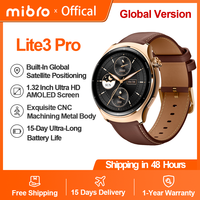 Original Mibro Lite3 Pro Smartwatch Global Version AMOLED Bluetooth Call GPS AOD Metal Body Fashion Sports Watch For Men Women