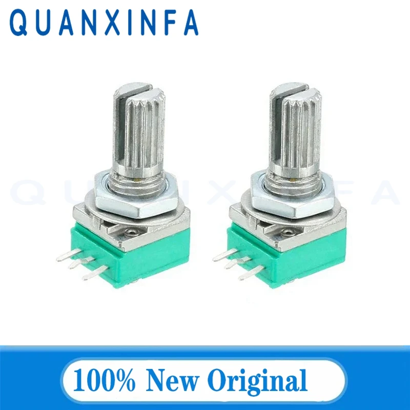 5PCS RK097N B1K B5K B10K B20K B50K B100K B250K B500K RK097 Audio Amplifier Sealed single Potentiometer 15mm Shaft 3pin