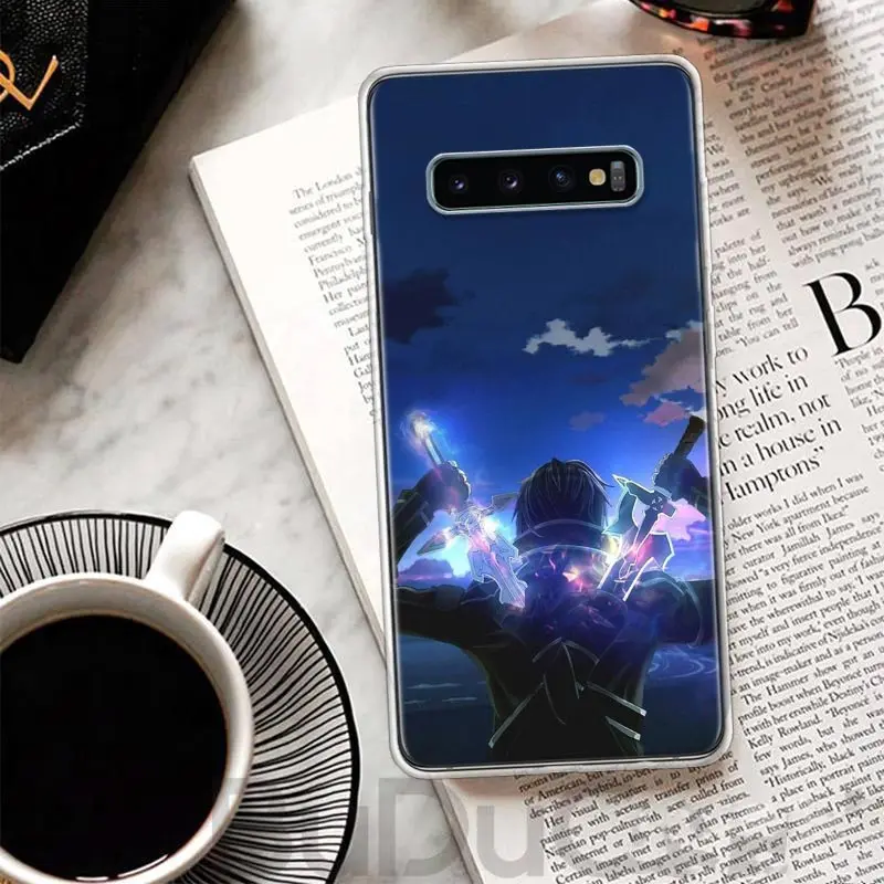 Sword Art Online Kirito Asuna Cover For Samsung Galaxy S23 S22 S24 Ultra S21 Plus S20 FE Phone Case S10 + S10E S9 S8 Print Coque