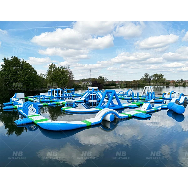 Customized Large Inflatable Water Obstacle Park For Kids And Adults For Outdoor Floating Water Parks