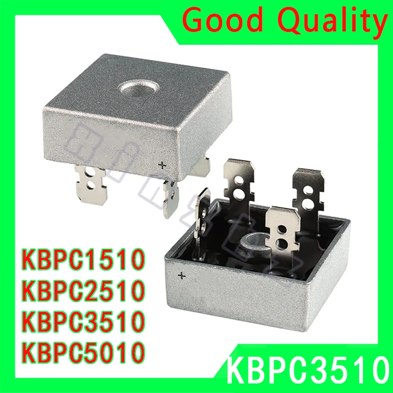 1PCS KBPC1510 KBPC2510 KBPC3510 KBPC5010 100% New Single-Phase Bridge Rectifiers KBPC-25 35A1000