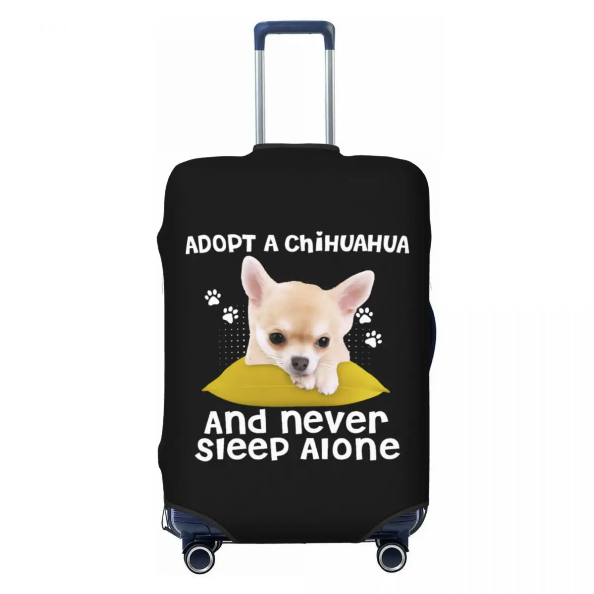 

Adopt A Chihuahua And Rever Sleep Alone Luggage Cover Elastic Travel Suitcase Protective Covers Fits 18-32 Inch