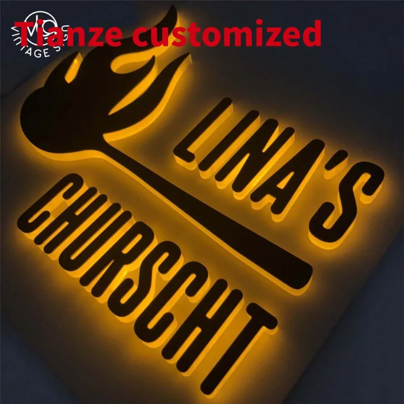 (customized)3D Shop Sign Backlit Storefront SignsBack-lit Channel Letter With High Quality