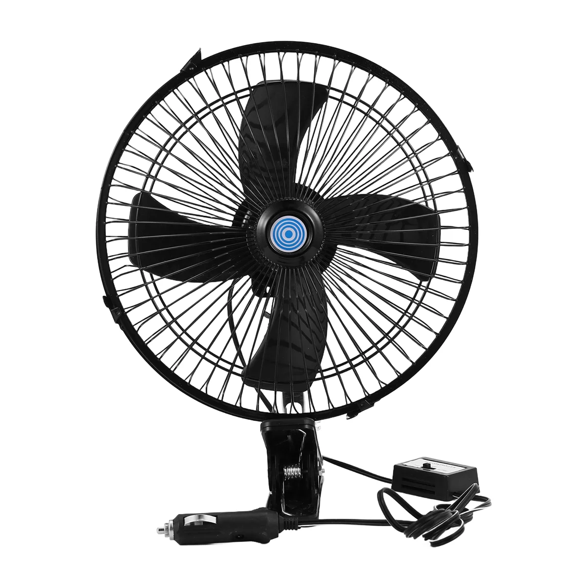 

10 Inch 12V Car Electric Fan Adjustable Speed Oscillating Cooling Fans with Clip for Home Travel Car