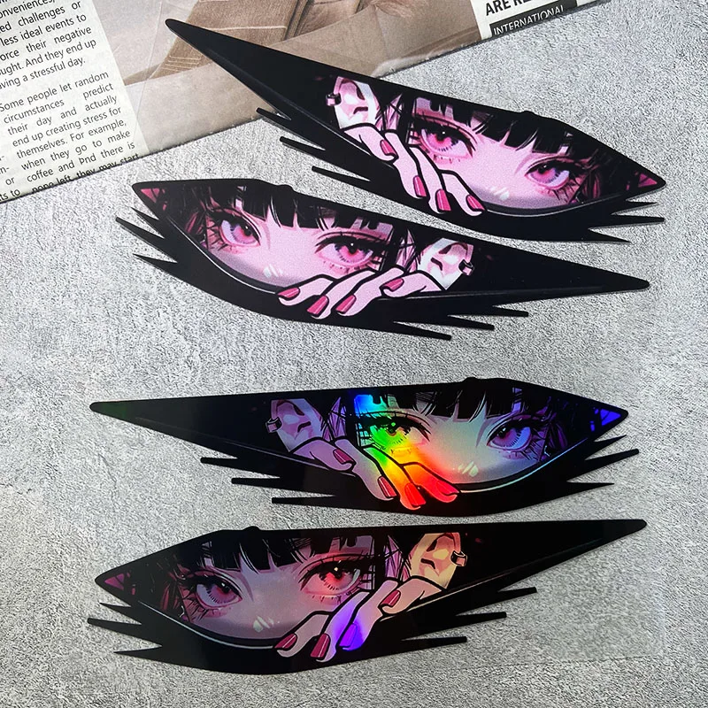 

1Pair Funny Anime JDM Stickers Waterproof Vinyl Decals for Motorcycle Fuel Tank Rear Cowl Fit Honda KTM Yamaha Kawasaki
