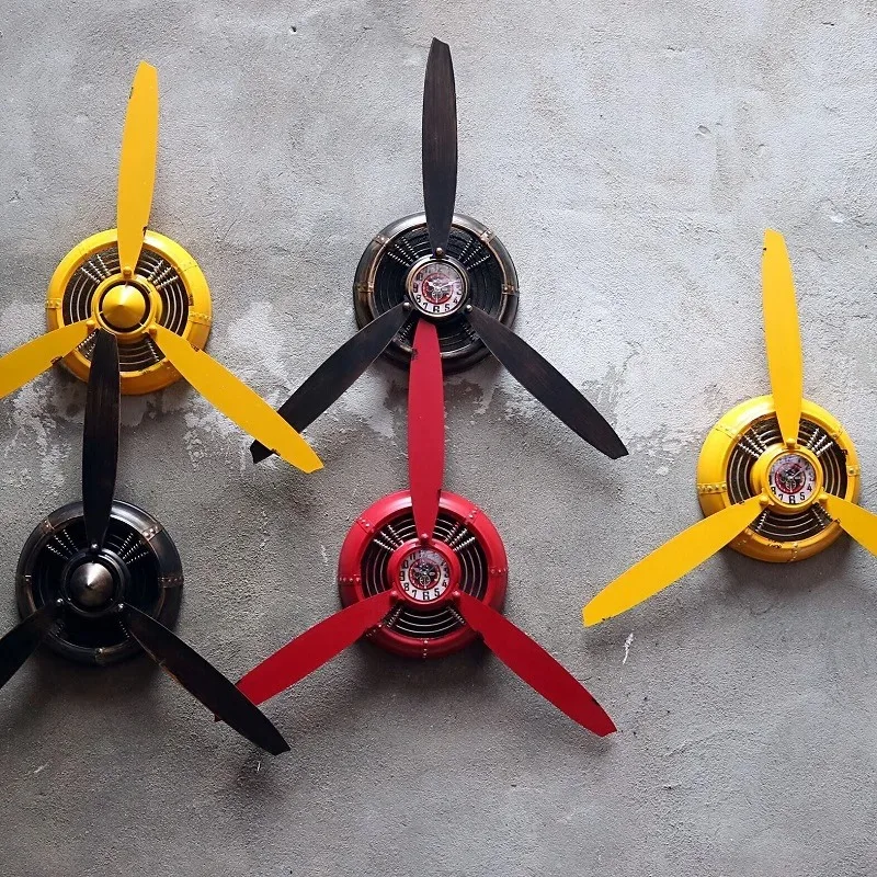 Industrial Propeller Wall Art, Vintage Iron Wall Sculpture, Multi-Color Bar Statement Piece, Creative Backdrop Décor