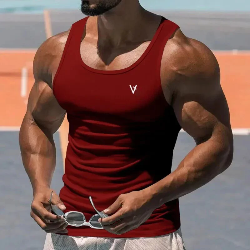 Men's Summer Tank Top 2025 Sleeveless Square Collar Gym Exercise T-Shirt Breathable Comfortable Casual Sports Vest for Men image 5