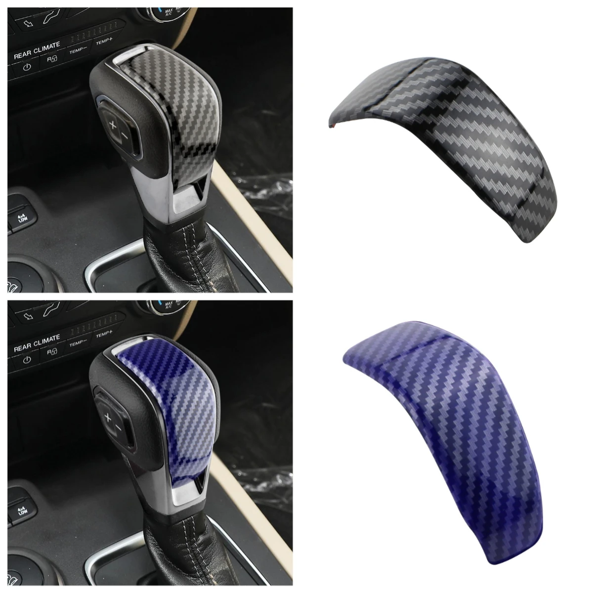 Car Gear Shift Knob Decor Cover Trim Cap for Ford Everest 2020-2024 Ranger 2018-2024 AT Interior Shifter Knob Surround Bezel