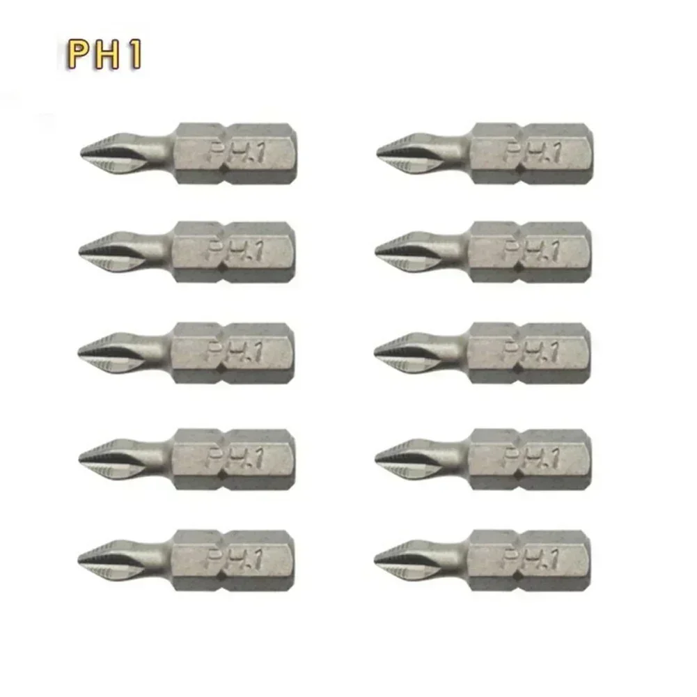 For 1 4                Electric PH Hex Shank Driver Bit Set Screw Driver Bit PH1 PZ1 PH2 PZ2 PH3 PZ3 Alloy Steel 25mm Anti Slip