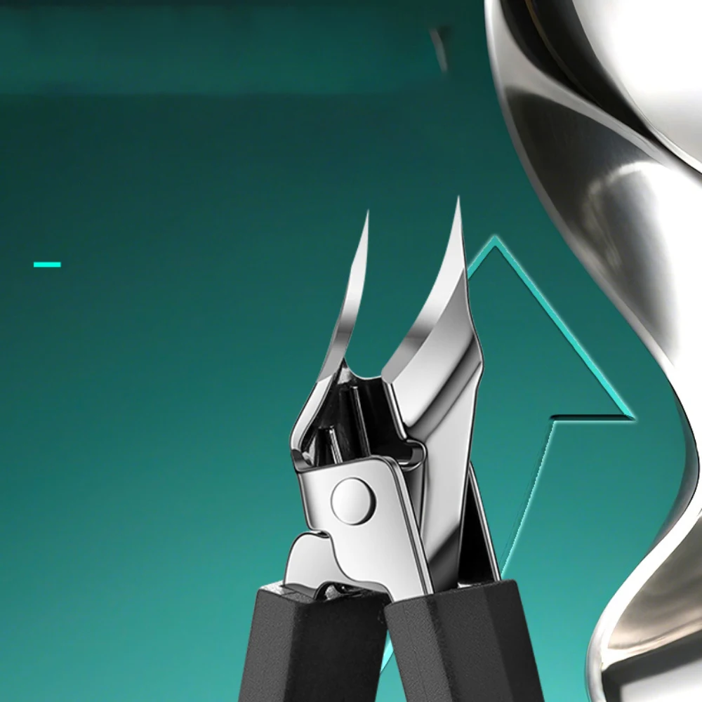 1 قطعة الفولاذ المقاوم للصدأ مائل مسمار كليبرز واسعة الفك افتتاح مكافحة سبلاش مسمار المقص أظافر كماشة أدوات باديكير المهنية #3