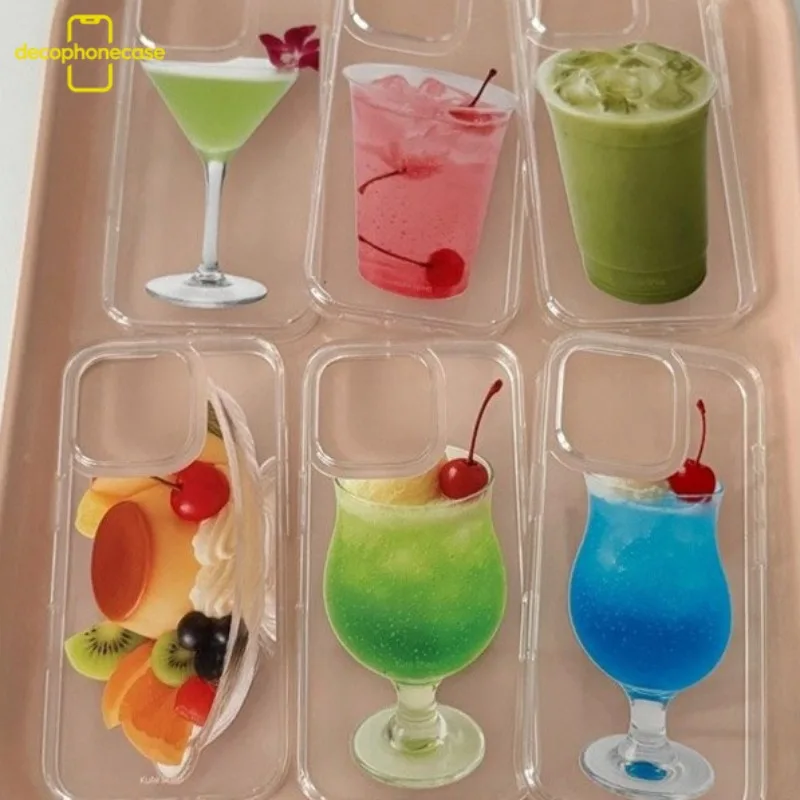 Funda de Teléfono de Acrílico de 2.5mm con Diseño de Helado de Frutas Coloridas de Verano y TPU Bayer Importado de Alemania para iPhone 17 Pro Max Air