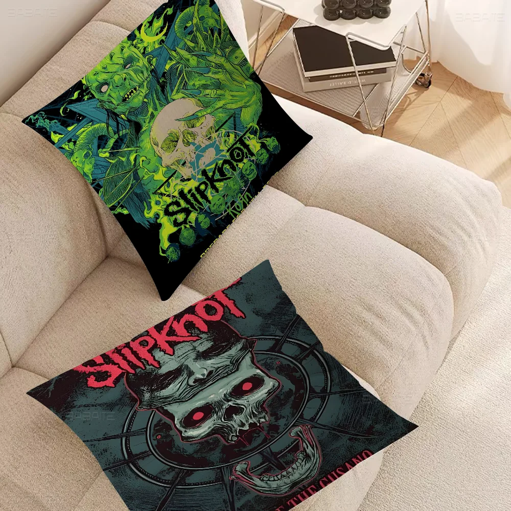 Classic Heavy Metal Rock S-Slipknot Cushion Cover Inches Farmhouse Decor Home Throw Pillow Covers For Couch Decorations