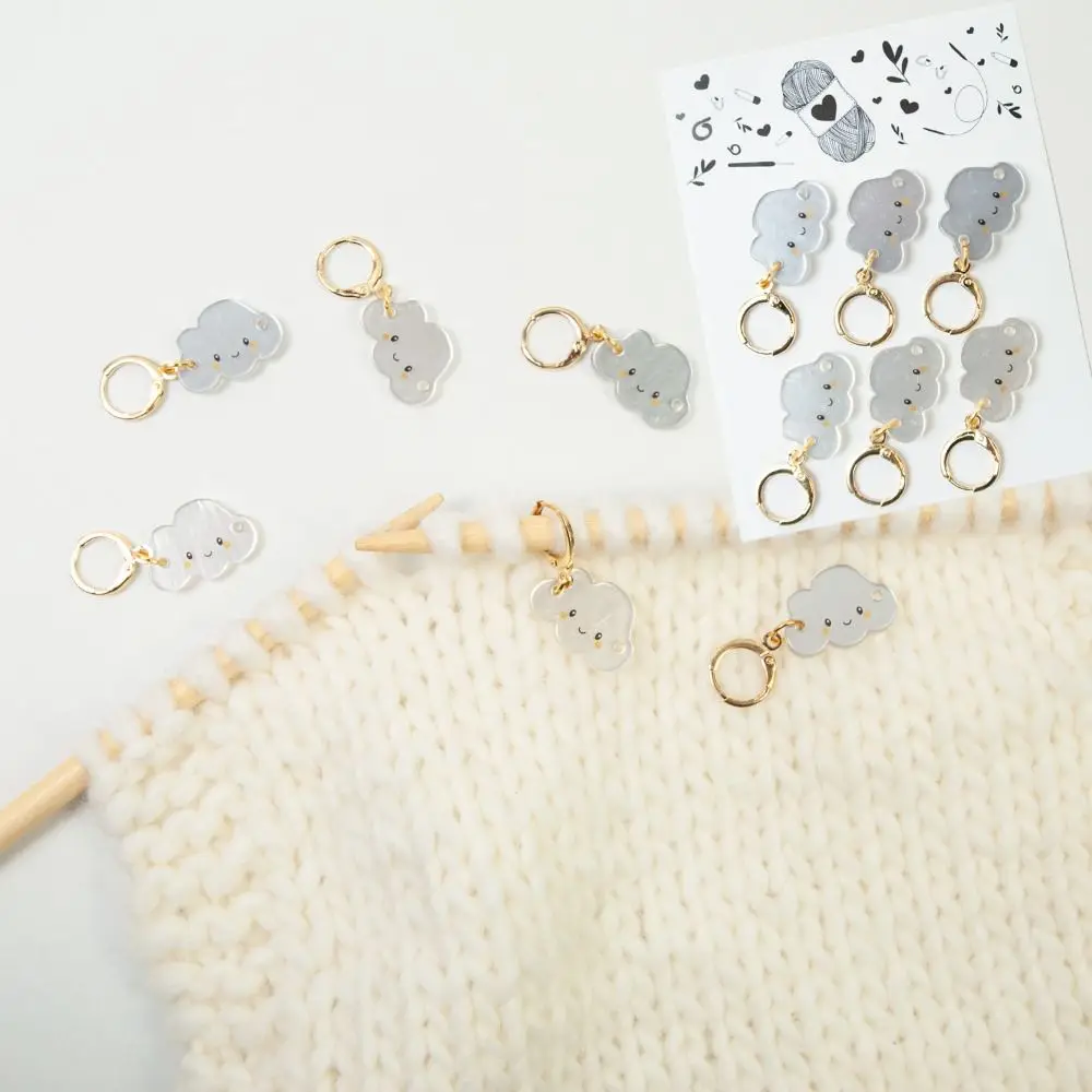 Sewing Supplies Metal Knitting Stitch Markers DIY Craft Marker Tools Pendants Knitting Crochet Stitch Marker Flower Locking Ring