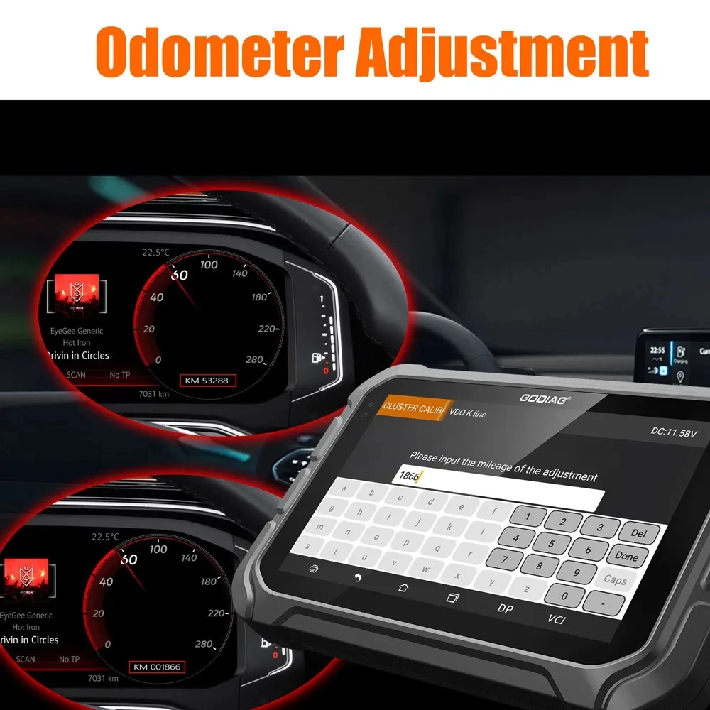 GODIAG GD801 OdoMaster Auto Key Programmer OBDII Cluster Calibration Correction Tool Better Than OBDSTAR X300M Update Free