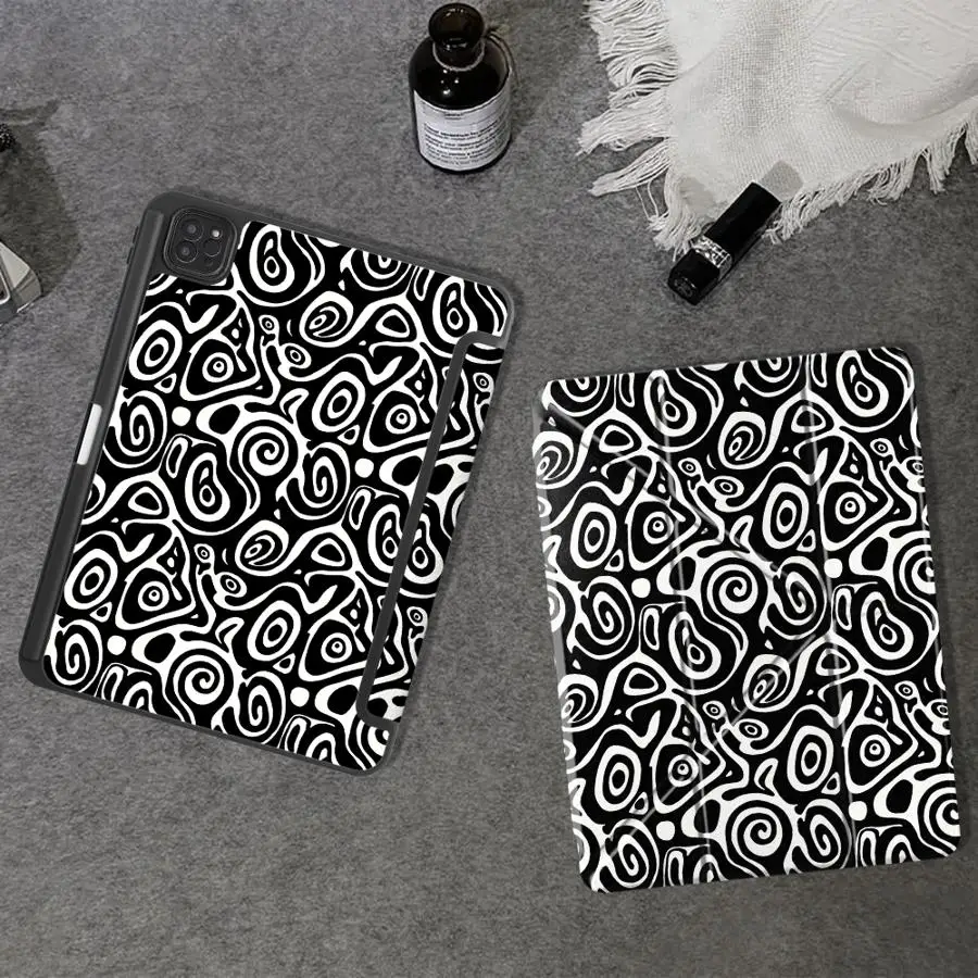 Holder Cover Tablet Case For iPad Pro 11th 10th 9th 8th 7th 12.9inch Pro 2025 Mini 6 7 Air 4 5 M3 M2 1 2 M4 11inch Fluid Art