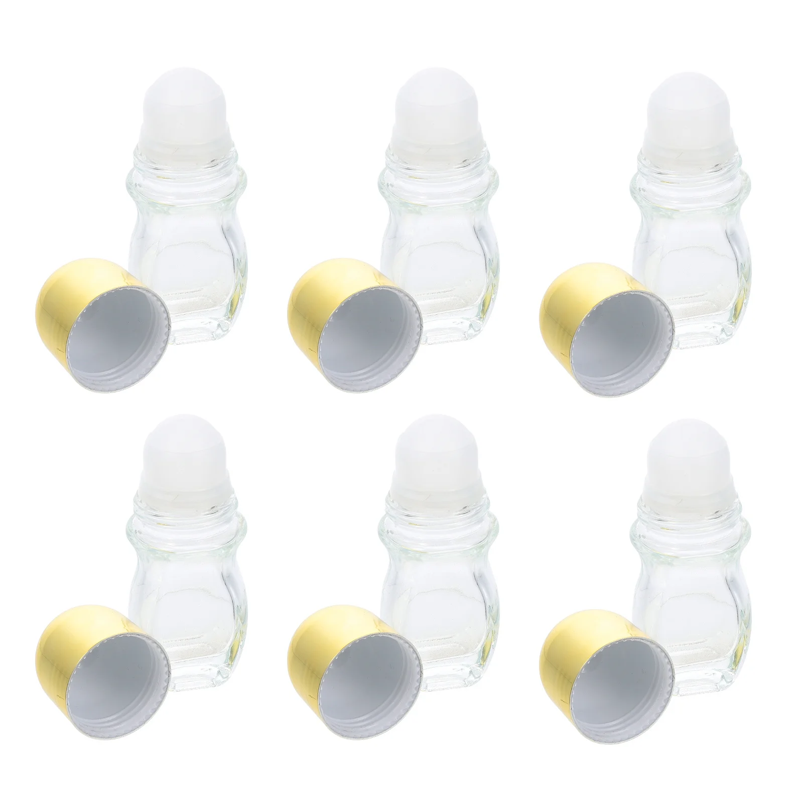 

6Pcs Glass Essential Oil Roller Bottles Portable Leakproof Travel Roll on Bottles Refillable for Perfume Packing