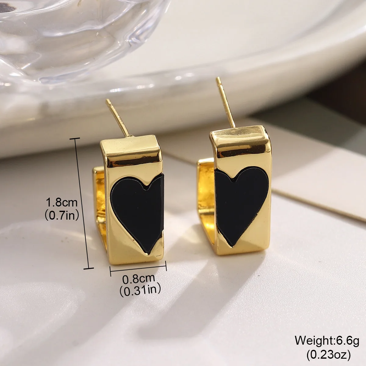 Unusual Splice Heart Square Earrings for Women New Design Trend Romantic Love Earrings Fashion Jewelry Unique Accessories