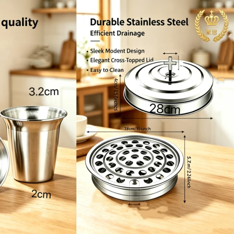 Premium 3 pcs Communion Trays and Lid, 1 Lid, 2 Bread Tray Set,  120pcs mini Steel Cups, one Flagon Set Art and  Design products