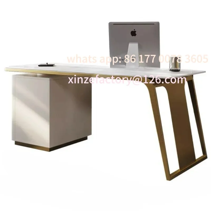 

Customizable Desk Simple Computer Desk Solid Wood DeskLight Luxury Modern Home Study Large Long