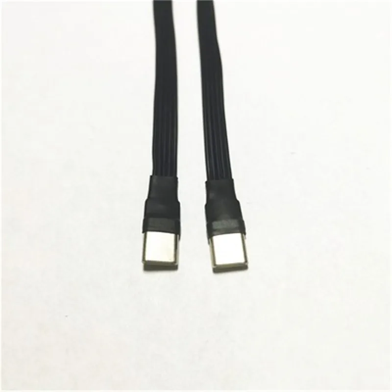 Typ C zu USB-C 90-Grad-Winkeladapterkabel Powerbank Flexibles Kabel PD-Kabel Ladekabel USB C gebogenes flaches Silikonkabel