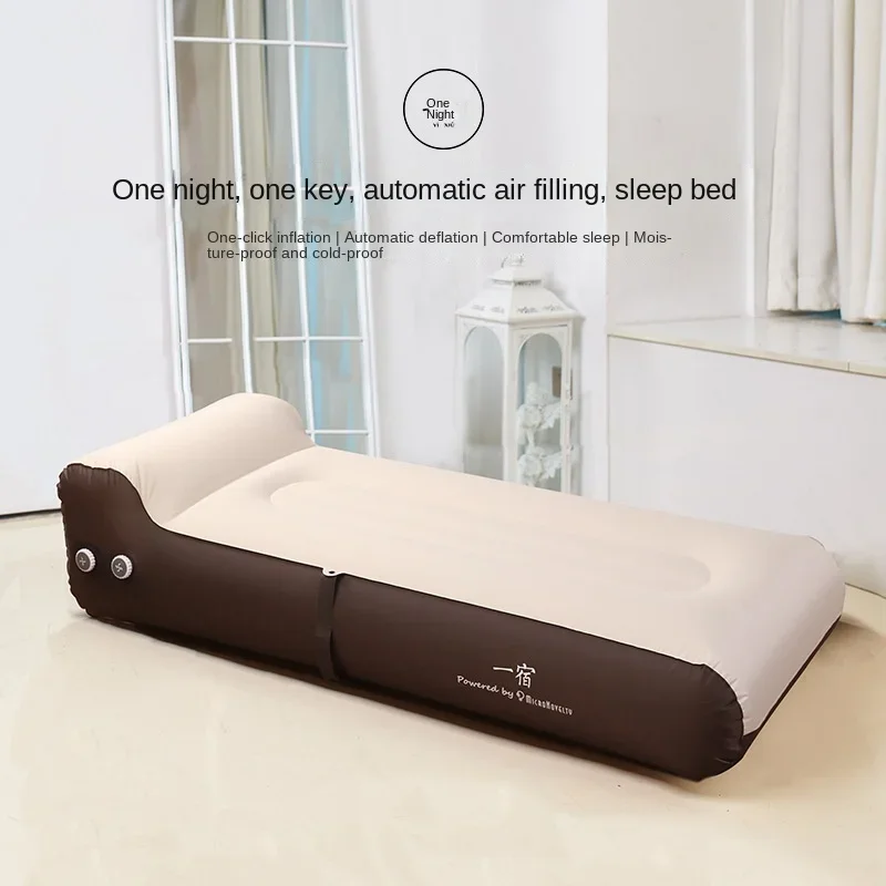 One Button Automatic Inflation Deflation Sleep Bed Inflatable Bed Outdoor Camping Inflatable Mattress Thickened Pillow