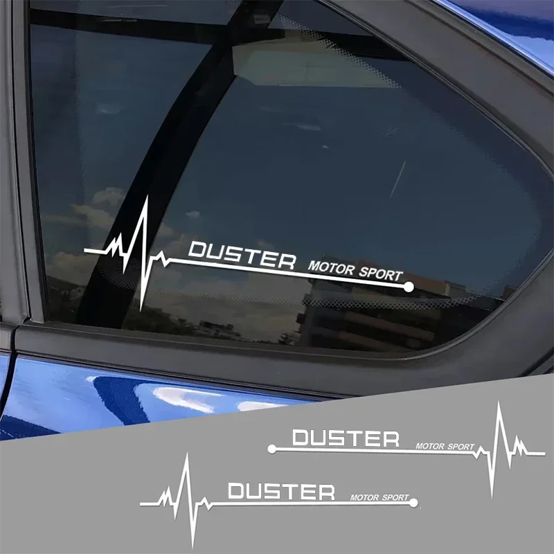 2 uds PVC pegatina de ventana lateral de coche calcomanías de vinilo para Renault Dacia DUSTER insignia 2024 2025 2022 2023 película decorativa accesorios exteriores