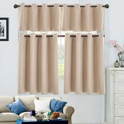 N3049Blackout short curtain finished Roman rod style curtain kitchen small curtain