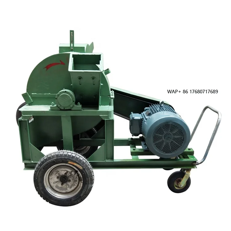 Branch Wood Grinder Crusher Tree Branch Chipper Garden Tree Leaf Branch Shredder Machine with Engine Engine