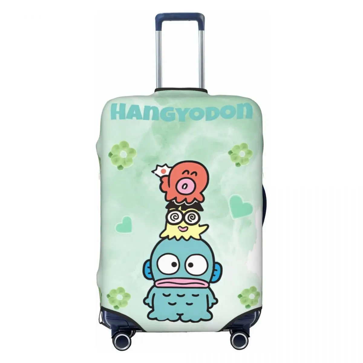 

Custom Cute Anime Hangyodon Suitcase Cover Flight Strectch Luggage Accesories Business Protector