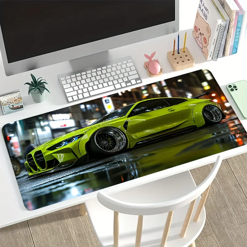 

Fluorescent Green Sports Car Night Street Scenery XXL Gaming Mouse Pad, Edge-Locked Non-Slip Keyboard Laptop Mouse Pad 1000×500