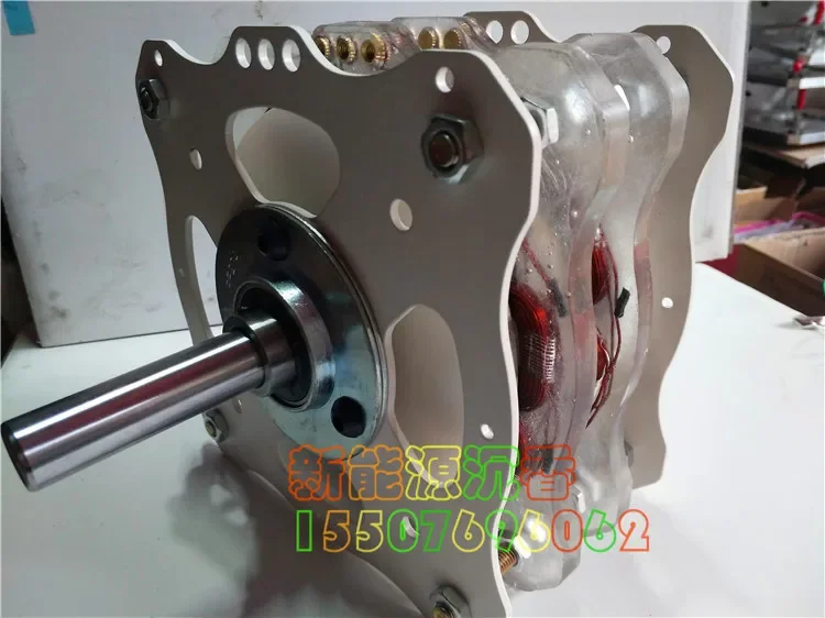 High-power Superimposed Disc Permanent Magnet Coreless Generator DIY Low-speed Brushless Wind Free Energy Research