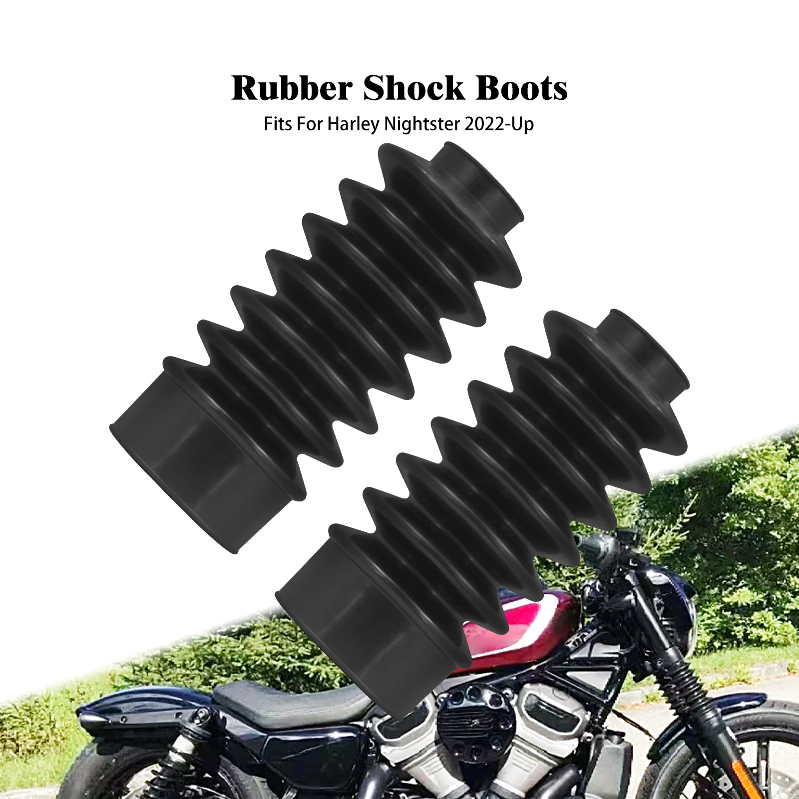 

Motorcycle Absorber Protector Dust Shock Cover Front Fork Shock Boots Cover For Harley Sportster Nightster RH 975 RH975 22-2024