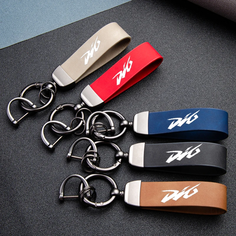 For Honda DIO Fantastic Skin feel leather metal keychain