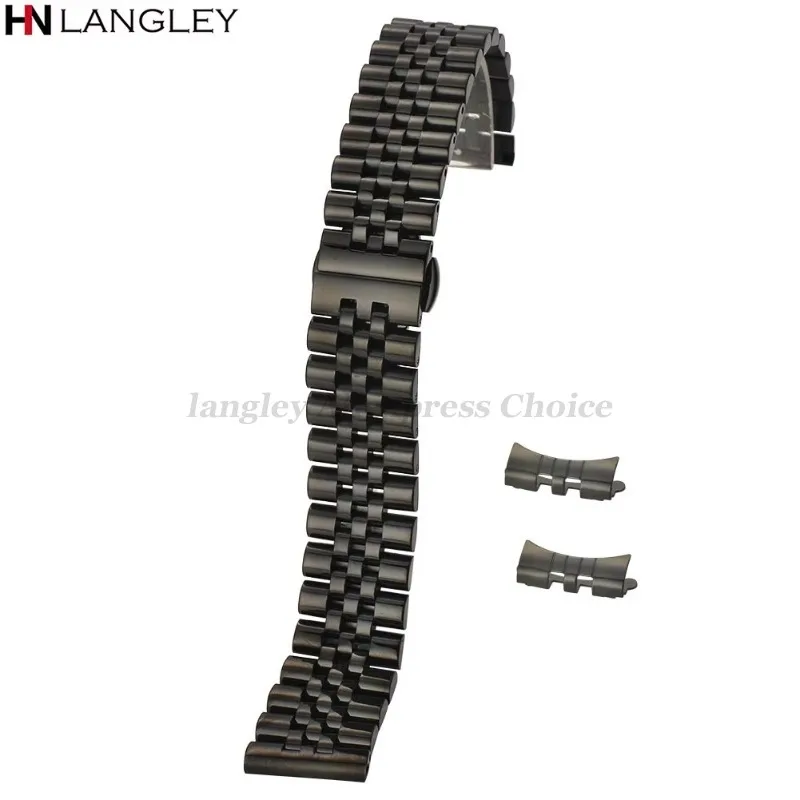 12/13/14/16/17/18/19/20/21/22mm Watch Band Strap Stainless Steel Watchband Bracelet Hollow Arc Interface With Tool Pins Replace
