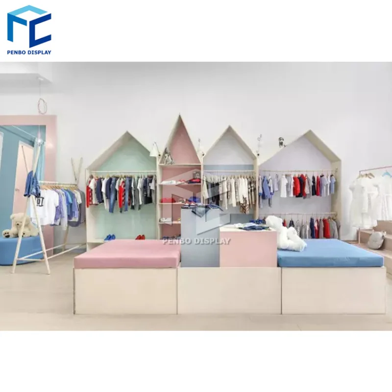 

2025customized.Modern MDF Retail lady Clothing Store Fixtures Design Shop Garment Display Rack