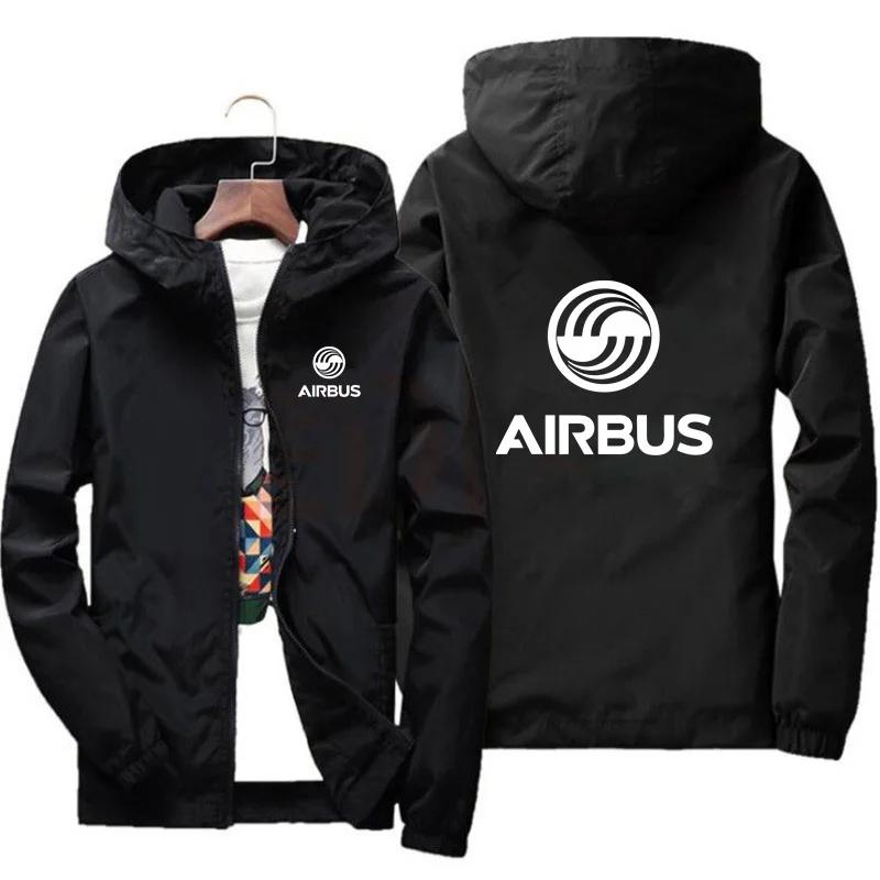 Men's Airbus Aviation Flight Windproof Thin Hoodie Pilot Outdoor Sports Fishing Jacket 7XL New Product for Autumn 2024