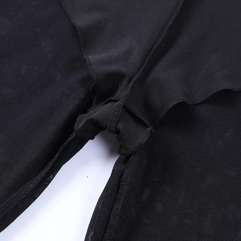 Dameskleding Casual broek Donker Sexy Cultiveren Oneself Afdrukken Kant Stijl Hoge taille Bell-Bottoms Luxe merk