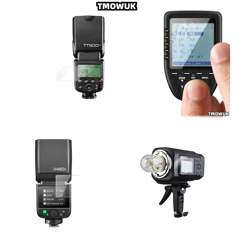 

For Godox X3 V100 V1 Pro AD600BM V860 III V850 III TT685 II V480 Tempered Glass Flash Light Screen Cover Film Protector Full Scr