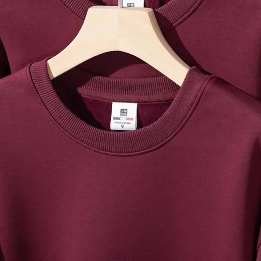 

Мужская повседневная толстовка с капюшоном, однотонная толстовка на флисовой подкладке, осень/зима, хлопковая женская одежда с круглым вырезом, бархатный уличный пуловер, базовый слой, топ