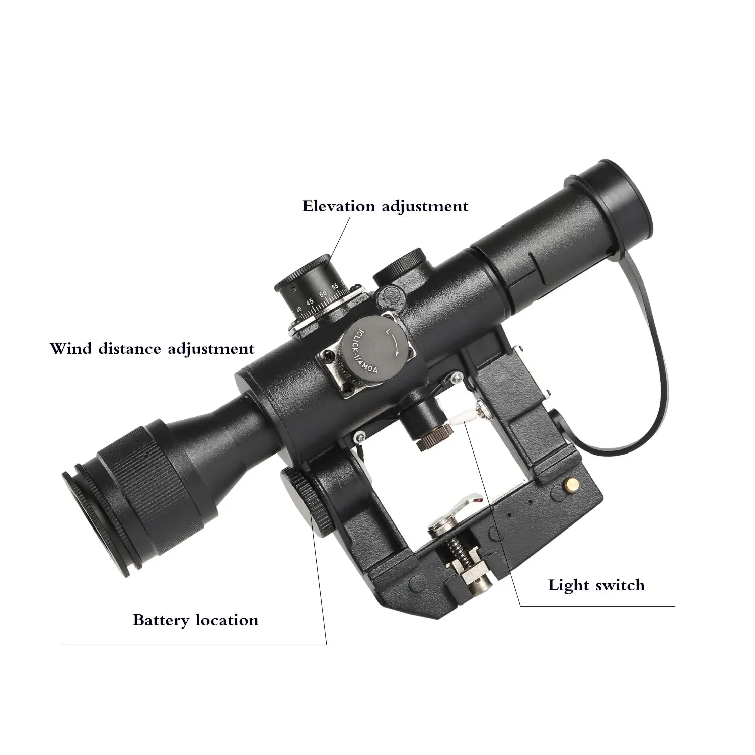SVD 4x26 PSO نطاق بندقية الصيد اكتشاف التكتيكية RiflesScope البصرية PCP مسدس هواء الادسنس البصر بقوة صدمة برهان كوليماتور